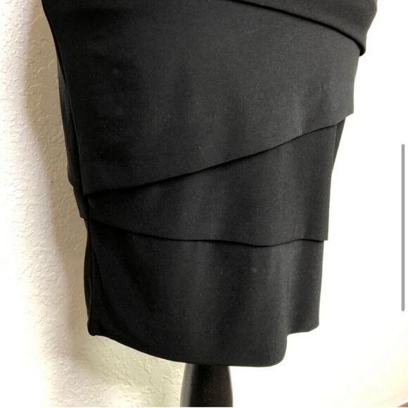 WHBM black layered halter choker sleeveless dress size 2 - Picture 4 of 15